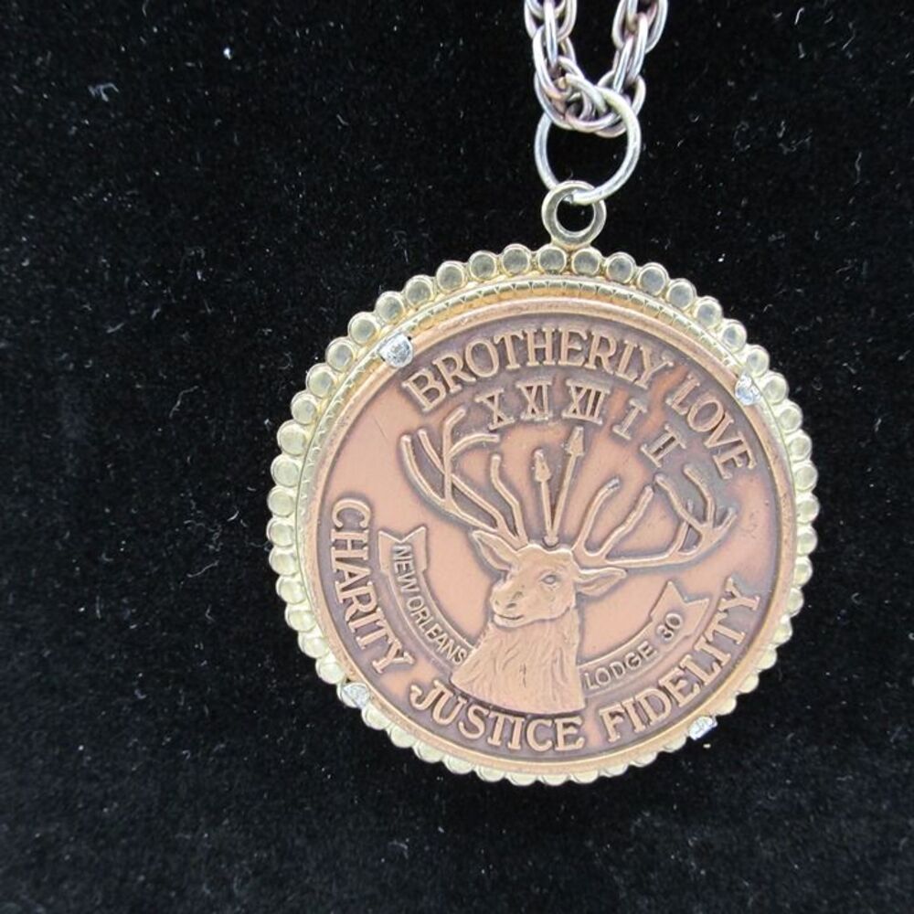 ELKS KREWE New Orleans (2) 1979 One 1976 Doubloons on Chain Vintage - Picture 4 of 12
